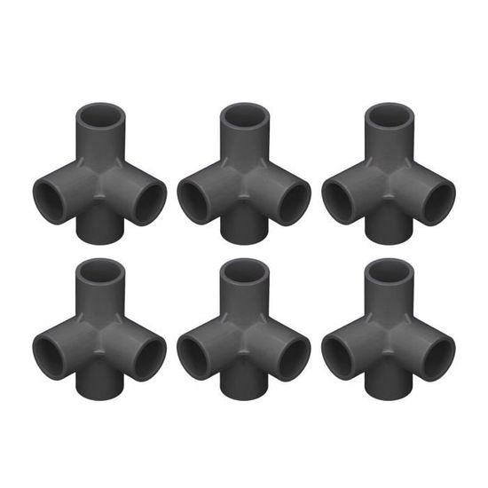 YOSOO PVC Pipe Fittings, No Cracking 4 Way 0.8in Inner Diameter 10Pcs