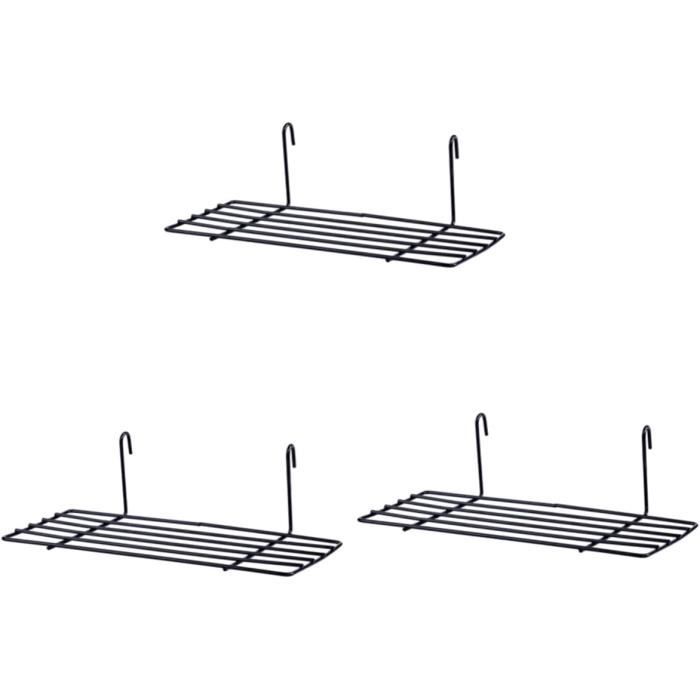 Mkono Lot de 2 étagères murales flottantes en macramé style bohème Mkono Lot de 2 étagères murales flottantes en macramé style bohème