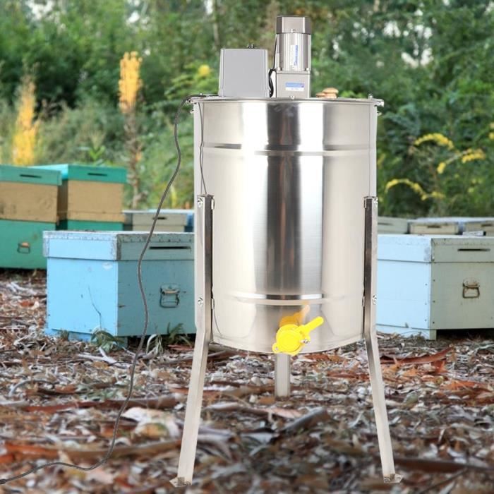 Outil électrique d'apiculture machine centrifugeuse miel d'extracteur d'abeille d'acier inoxydable (prise 220V uk)