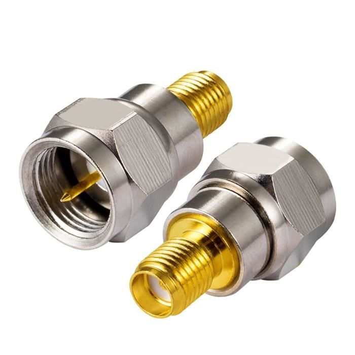 Jopto Lot De 5 Adaptateurs Coaxiaux SMA Femelle Vers RP-SMA Femelle - Connecteurs De Haute Qualité Pour Antennes WiFi