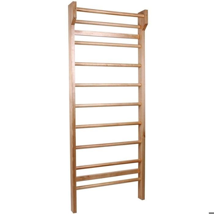 Espalier de gymnastique 195 cm bois de pin laque charge 100 kg sport fitness musculation 0701062/2