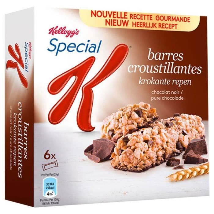 Special K Barre Céréales Chocolat Noir 129g (lot de 3)