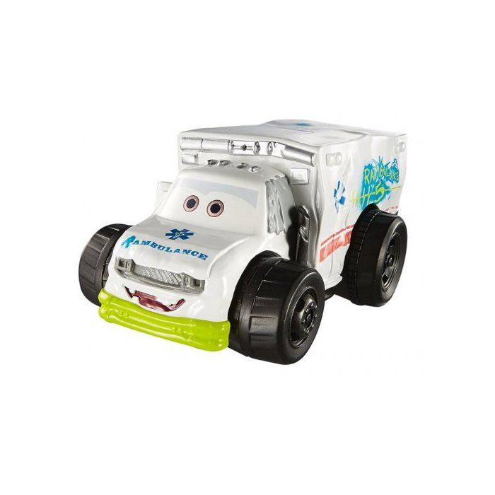 Vehicule Blanc Miniature Cars 3 Dr Damage Ambulance - Voiture Disney Rambulance - Enfant