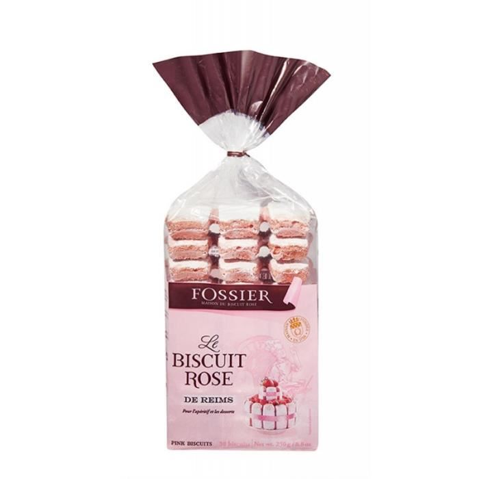 BISCUITS FOSSIER - Fossier Biscuit Rose De Reims 250G - Lot De 3