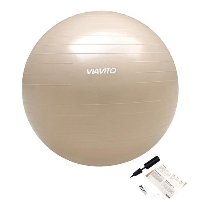 Viavito 500 kg Studio anti-éclatement Balle de gymnastique 55 cm champagne