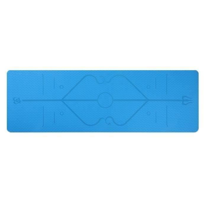 Tapis de yoga bleu insipide multi-fonctionnel épais Tapis de sport insipide multifonctionnel épais tapis de sport en caoutchouc de