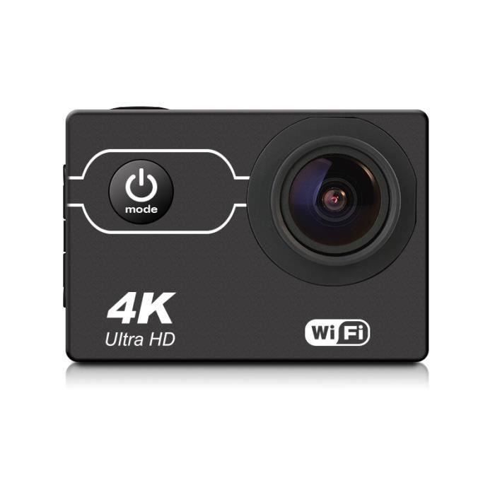 Waterproof 4K 16MP Sports Action Camera WIFI Sony CMOS Sensor with 21 Accessory Bundle Noir