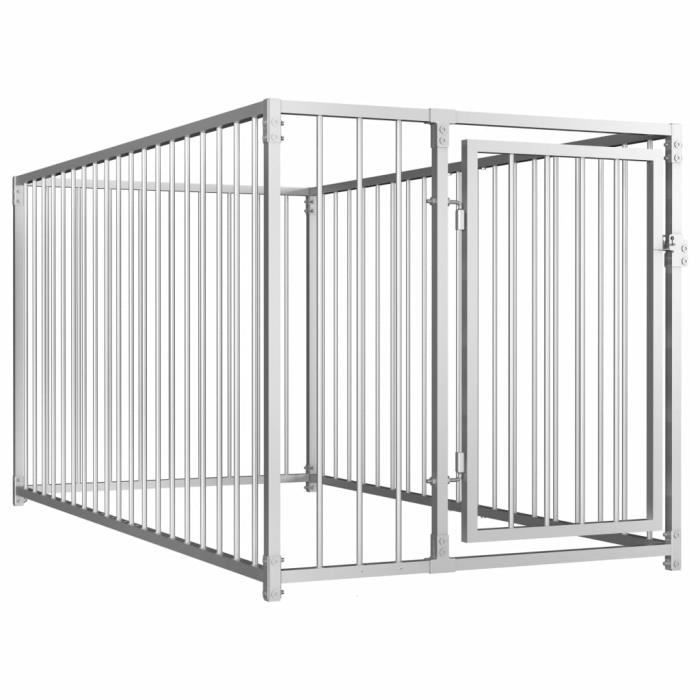 Chenil d'extérieur Cage pour chien Chenil Enclos - Cage de transport pour chien pour chiens 100 x 200 x 100 cm