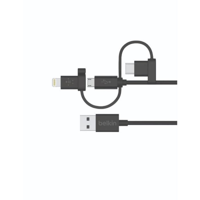 BELKIN Câble Univ USB-A/micro/Ltg/USB-C