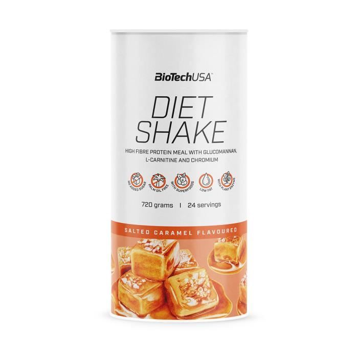 Diet Shake 720g CARAMEL SALE Proteine Regime Minceur Avec Glucomannan et Carnitine