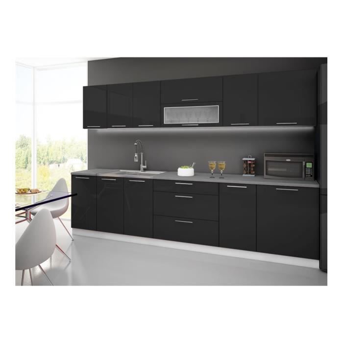Cuisine complète LYDIA 300cm - Noir