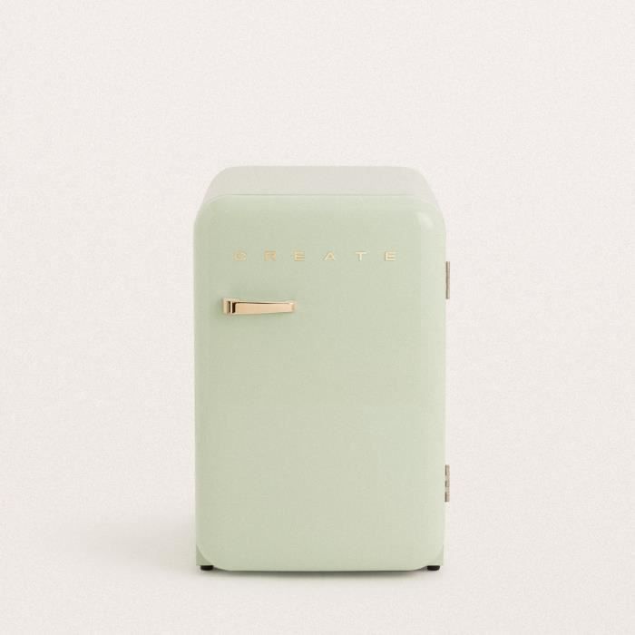 CREATE - RETRO FRIDGE 83.5 GOLD - Réfrigérateur - Vert pastel