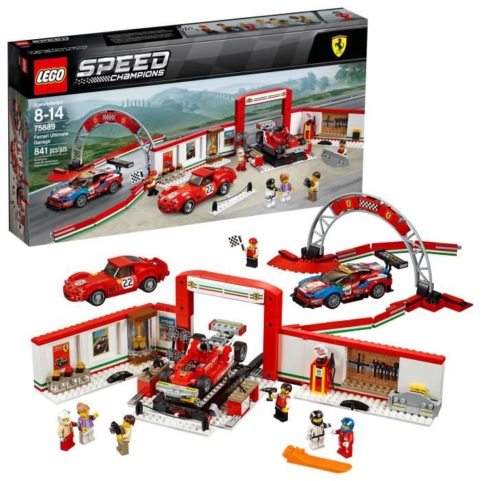 Jeu D'Assemblage LEGO Champions Speed ??Ferrari ultime Garage 75889 Kit de construction (841 pièces) D6XX7