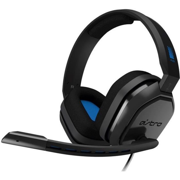 Casque Gaming filaire - ASTRO A10 - Compatible PS4 - Noir et Bleu