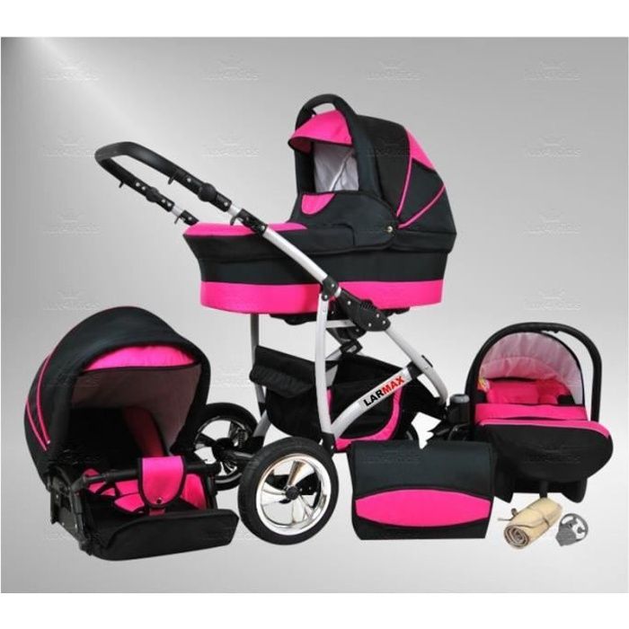 poussette rose leopard pas cher