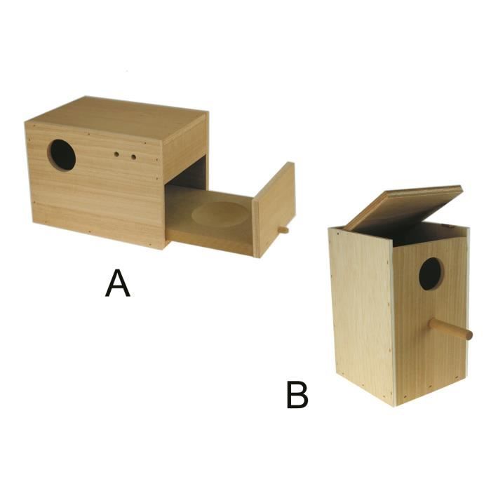 Nichoir vértical bois inséparables + entrée 5 cm