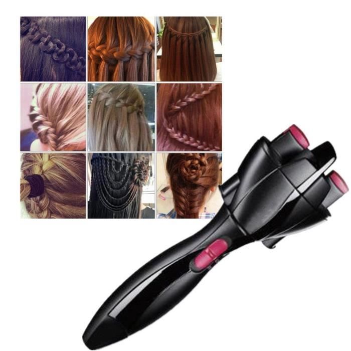 Accessoire-appareil de coiffure à quatre têtes pour tresser les cheveux