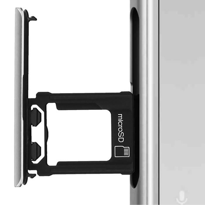 Tiroir Carte Micro-SD Xperia XZ1 Tiroir de Remplacement Sony - Argenté
