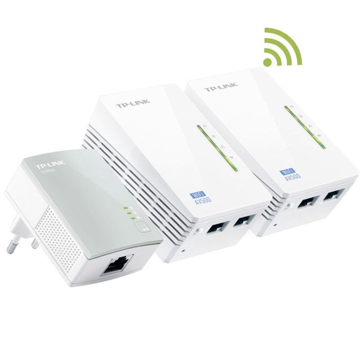 TP-LINK KIT 2 CPL filaire 500 Mbps + 1 CPL WIFI N300 Mbps WPA4220TKIT