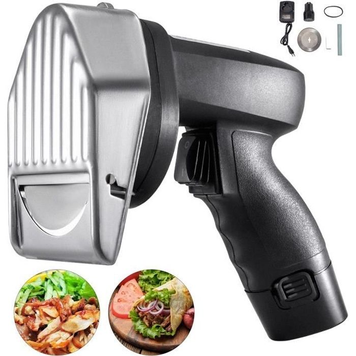 Couteau à kébab électrique sans fil - VEVOR - 80W - Trancheuse professionnel 100mm