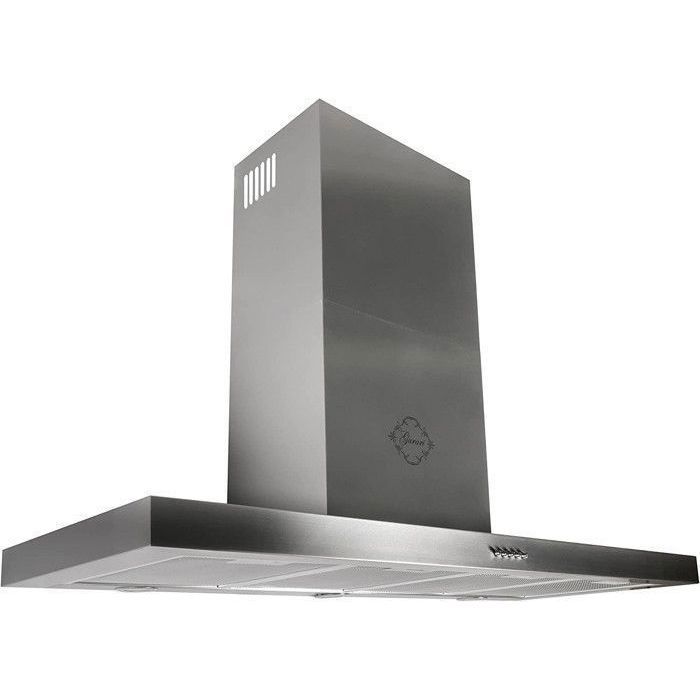 Gurari Cappa Da Parete GCH F 118 120 IS – 120 Cm, 1000 M³/h, 3 Livelli, Acciaio Inox, Con LED, Scarico/Ricircolo