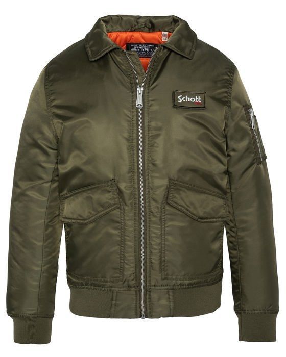 Blouson perfecto bomber Schott nyc 210100B Jacket Mixte Enfant Army Kaki Cdiscount Pret a Porter