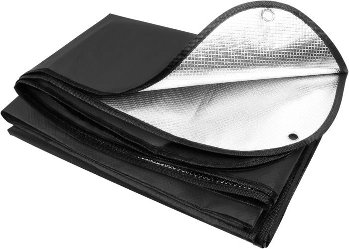 Couverture De Survie Or/argent BAOSROY - 210x160cm, 55g - Imperméable, Coupe-vent, Avec Sifflet - Pour Randonnée, Urgences