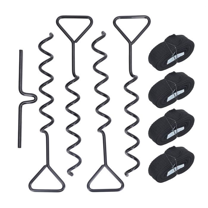 Lot De 6 Piquets D'ancrage Au Sol Pour Trampoline – Acier Inoxydable Anti-rouille – Fixation Pour Balançoire, Tente, Buts – Longueur 30 Cm, Diamètre 0,6 Cm