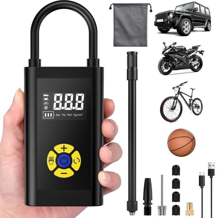 Mini Compresseur à Air Portatif 150PSI – Gonfleur De Pneus Voiture 4000mAh – Rechargeable