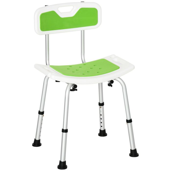 Tabouret De Salle De Bain WENKO Comiso - Plastique Blanc Rembourré - Pieds Antidérapants - 180kg Max - 44.5x46cm