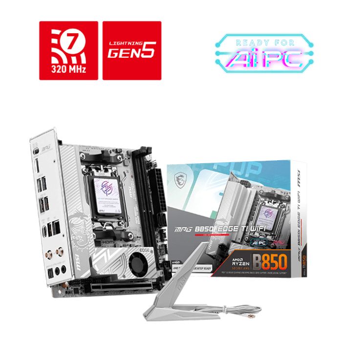 MSI B850I EDGE TI WIFI AMD B850 Emplacement AM5 mini ITX Neuf - vue 3