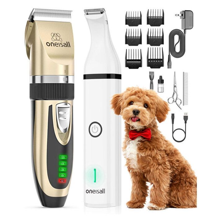 Meilleurs prix pour Tondeuse à poils - Oneisall - X2+N5 - Sans fil - Lames en acier inoxydable - 6 accessoires