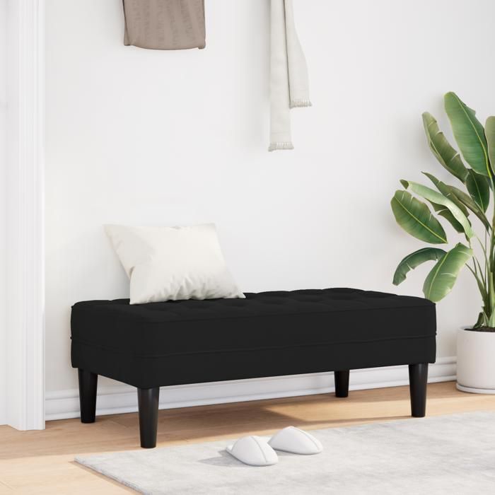 Moderne Banquette salon-Banc Noir 113x57x39 cm en velours @FR(908082)