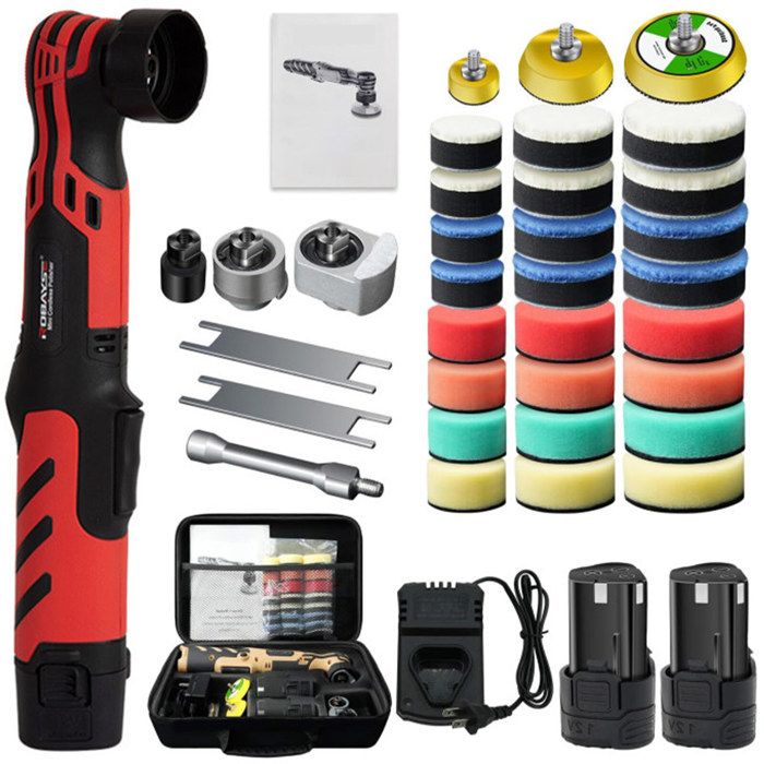 Polisseuse Voiture, Machine à Polir, 700W, 125mm Disque De Polissage, Vitesse Variable 600-3700RPM