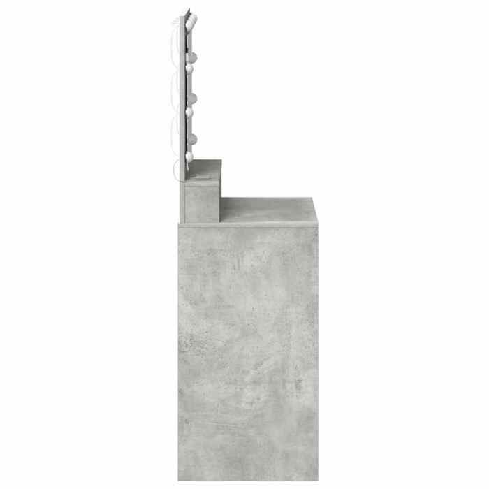 Moderne Coiffeuse pour Chambre - jills - Table de maquillage - Gris béton 50x41x135 cm - Bois dingénierie CCC594
