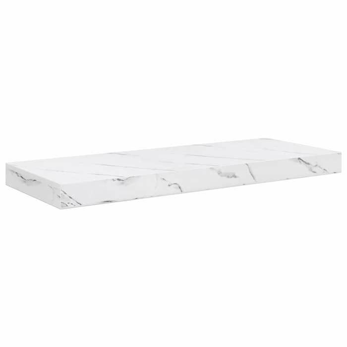 [6114417]Étagère de rangement murale flottante Étagère Murale Marbre blanc 50x23x4 cm Bois dingénierie Poids:1.56 Kg