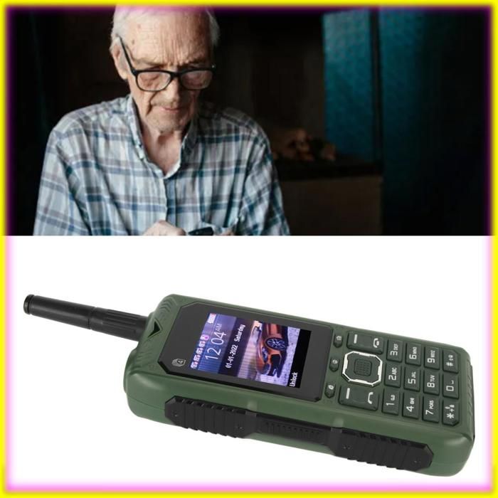 keenso téléphone portable à gros boutons Téléphone portable senior débloqué 2G rétro quatre cartes gps portable Prise UE verte