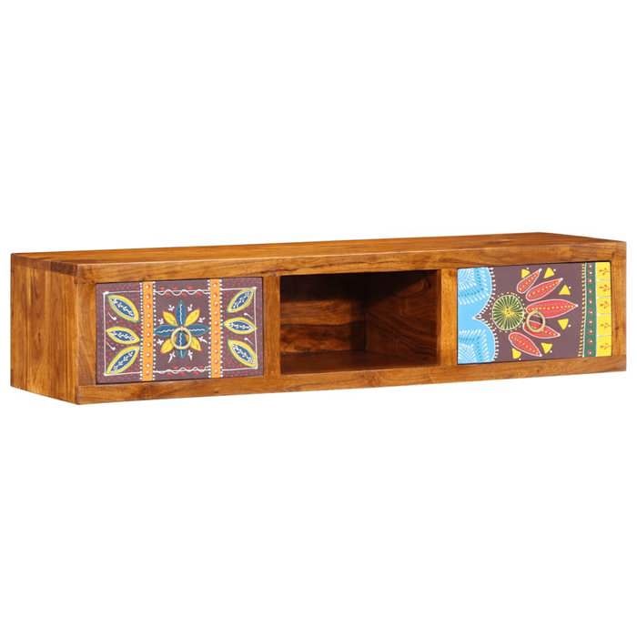 NEW 2026 Meuble TV mural 1PC armoire TV suspendue multicolore 100x30x22 bois massif dacacia 100x30x22 L5217 NEW 2026 Meuble TV mural 1PC armoire TV suspendue multicolore 100x30x22 bois massif dacacia 100x30x22 L5217