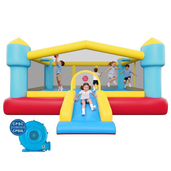 Château Gonflable-VEVOR-Aire de Jeux Gonflable Enfant avec Souffleur Toboggan Jeu
