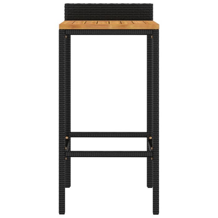 (NEW 2026)Lot de 4 Tabourets de bar Scandinaves - CLOUD - Meuble de Cuisine - 110 kg par siège - noir résine tressée et - Bois daca