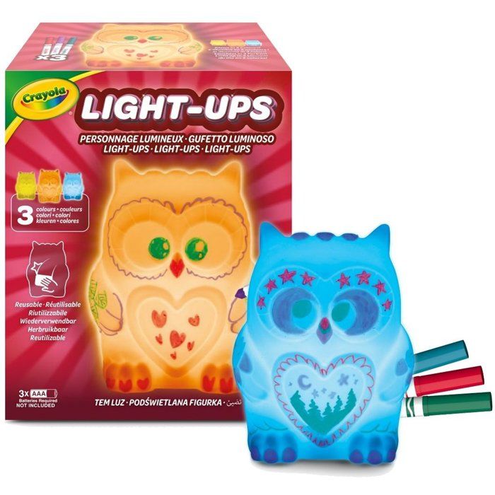 Activité lumineuse créative CRAYOLA Ups Chouette Recolorable Effets lumineux