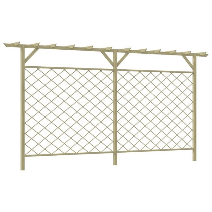 BURKE@ Vert Clôture à lattes de jardin avec pergola Bois 54.8 kg Haute qualité A11225