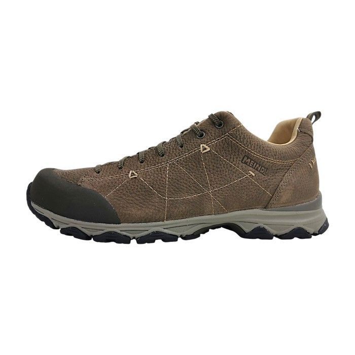 Hommes Meindl Chaussure de randonnée Matera Cuir Lacets Plat - Marron foncé/mocca 46 Hommes Meindl Chaussure de randonnée Matera Cuir Lacets Plat - Marron foncé/mocca 46