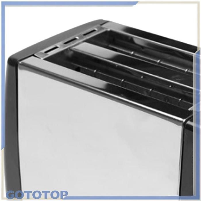 GOTOTOP Grille-pain noir à fente extra large à 2 tranches Machine à Automatique à 2 Tranches à Fentes Extra electromenager four