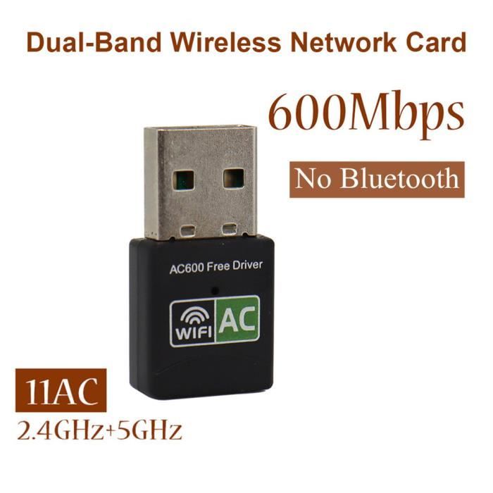 Adaptateur USB WiFi Bluetooth, récepteur externe réseau sans fil