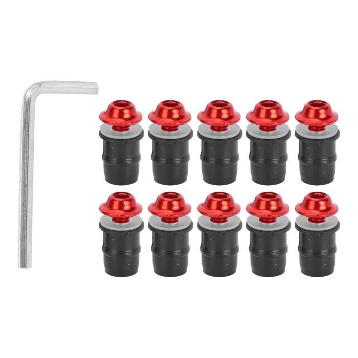 Kit Vis Pare-brise Moto Noir | 10 Pièces M5x16mm | Universel Pour Toutes Motos | Fixation Renforcée