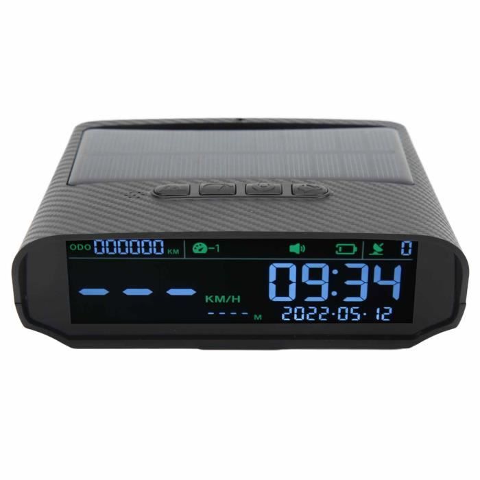Affichage Tête Haute GPS Solaire Pour Voiture – Compteur De Vitesse Numérique, Détection Lumineuse, Boussole Intégrée, Compatible Tous Véhicules