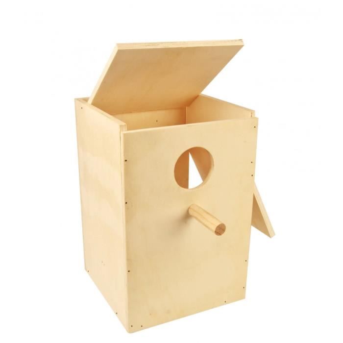 Comparer les prix de Nichoir bois Calopsitte en kit H 30 cm. pour oiseaux - animallparadise 24 Beige