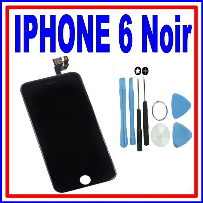 Kit Écran IPhone 6 Noir (Vitre Tactile + LCD Sur Châssis) + Outils De Réparation
