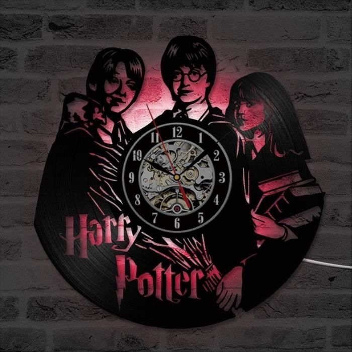 Horloge Murale en Vinyle Disque Vinyle Horloge Murale, LED Pop Décoration  for Harry Potter Rose Cadeau Chambre Décoration Mura[1282] - Cdiscount  Maison